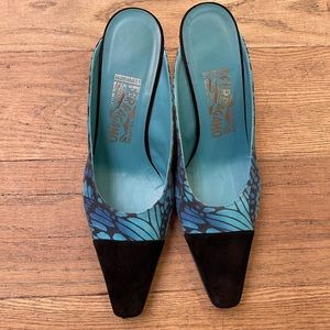 Salvatore Ferragamo turquoise heels